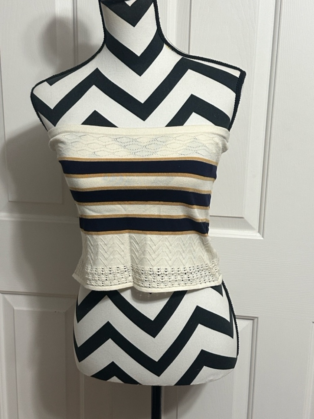 Cara Cara Cream Mallorca Top Caramel Stripe